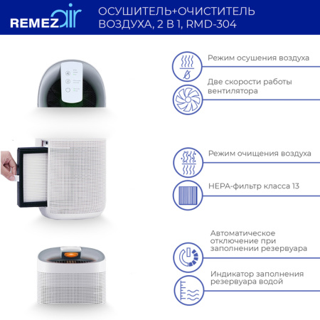 Бытовой осушитель воздуха REMEZair RMD-304